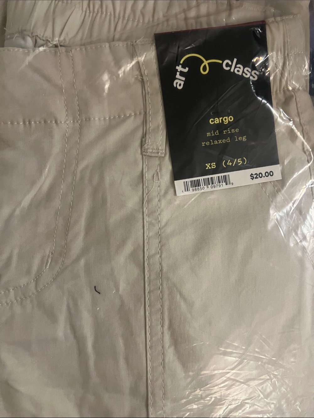 Art Class 4/5 Kids Cargo Pants in Cream Beige